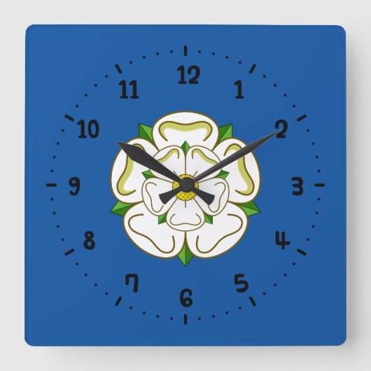 Flag of Yorkshire Square Wall Clock スクエア壁時計 (正面)