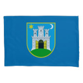 Flag of Zagreb, Croatia Pillow Case 枕カバー (正面)