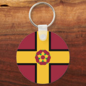 Flag on Northamptonshire Keychain キーホルダー (正面)