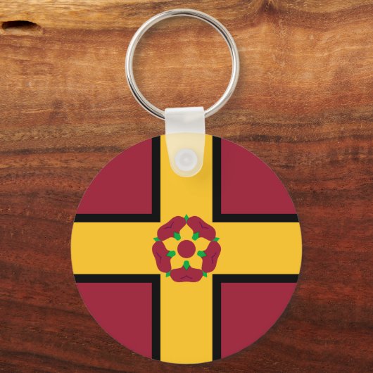 Flag on Northamptonshire Keychain キーホルダー (正面)