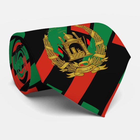 Flag Pattern of Afghanistan - 2013 adoption ネクタイ (ロール)