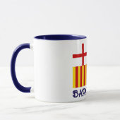 Flag Red White Yellow Barcelona Nationalist Art マグカップ (左)