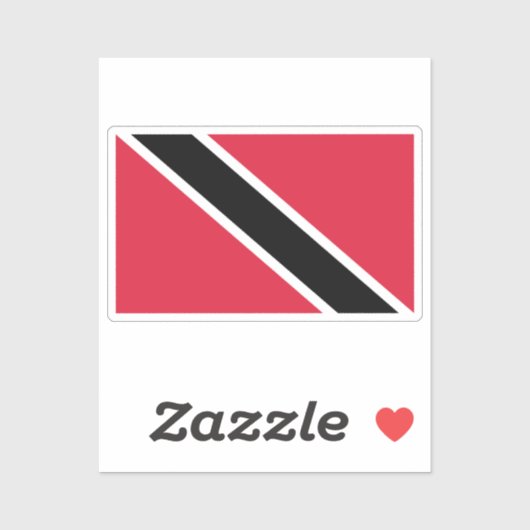 Flag Trinidad and Tobago Custom-Cut Vinyl Sticker シール (シート)