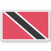 Flag Trinidad and Tobago Custom-Cut Vinyl Sticker シール (正面)