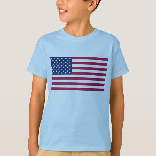 FLAG_USA、7月4日の独立記念日 Tシャツ (正面)