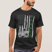 Flag with Tractor  Patriotic Farmer N Farming Trac Tシャツ (正面)