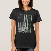 Flag with Tractor  Patriotic Farmer N Farming Trac Tシャツ (正面)