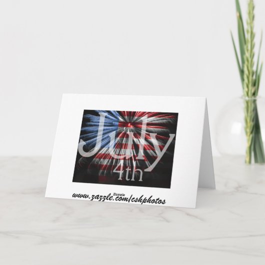FlagFireworks 7月4日 カード (裏面)