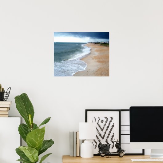 Flagler Beach Florida Shoreline ポスター (ホームオフィス)