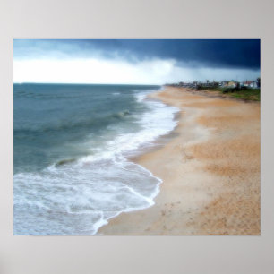 Flagler Beach Florida Shoreline ポスター