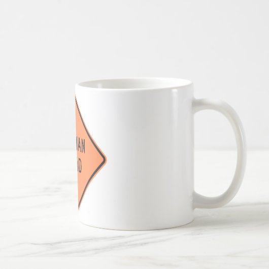 Flagmanの前方にハイウェーの印 コーヒーマグカップ (右)