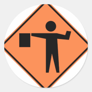 Flagmanの前方にハイウェーの印 ラウンドシール