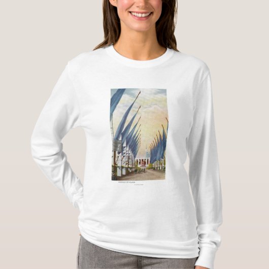 Flagsの1934年の万国博覧会の道の眺め Tシャツ (正面)