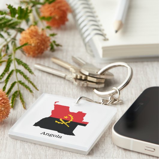 Flags and countries Angola キーホルダー (正面右)