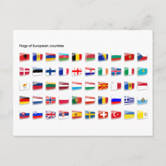 Flags of European country ポストカード