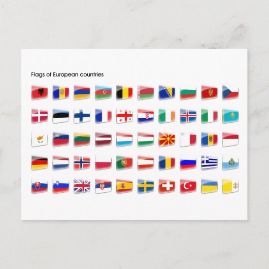 Flags of European country ポストカード (正面)
