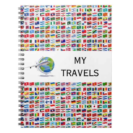 Flags of the World Travel Design ノートブック (正面)