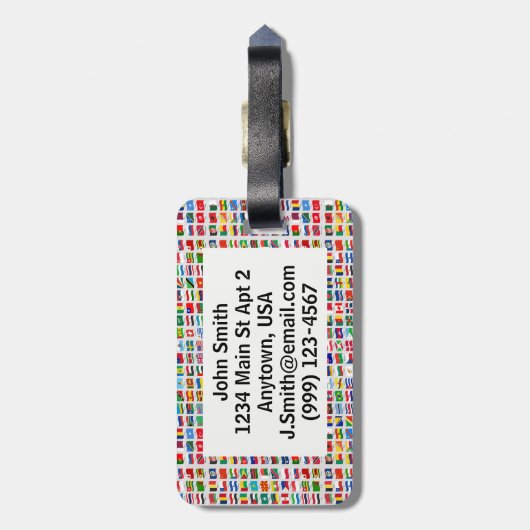 Flags of the World Travel Design ラゲッジタグ (裏面縦)