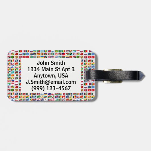 Flags of the World Travel Design ラゲッジタグ (裏面横)