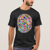 Flags The Countries of the World Globe Earth World Tシャツ (正面)