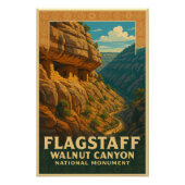 Flagstaff – Walnut Canyon Dwellings ポスター (正面)