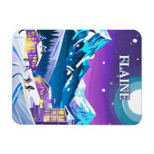 Flaine : Art Moderne dans les Alpes enneigées マグネット (横)