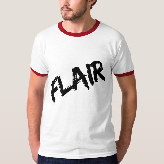 FLAIR プリント メンズ ベーシック リング Tシャツ (正面)