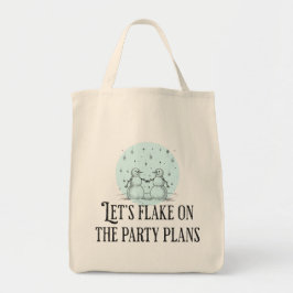 Flake on party plans funny snowman tote gift トートバッグ
