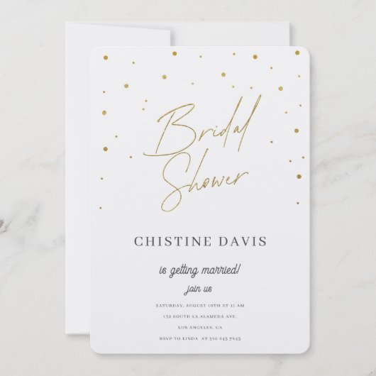 Flakes & Forever Bridal Shower 招待状 (正面)