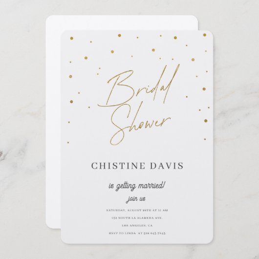 Flakes & Forever Bridal Shower 招待状 (正面/裏面)