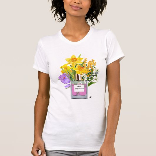 Flakon Pure spring blossom mit Frühlingsblumen Tシャツ (正面)