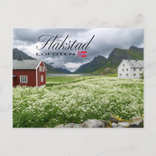Flakstad auf den Lofoten ポストカード (正面)