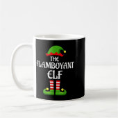 Flamboyant Elf Family Matching Group Christmas コーヒーマグカップ (左)