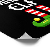 Flamboyant Elf Family Matching Group Christmas  ポスター (角)