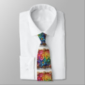 Flamboyant Neck Tie | Rainbow Flowers Faux Glitter ネクタイ (タイ)
