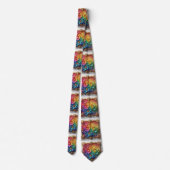 Flamboyant Neck Tie | Rainbow Flowers Faux Glitter ネクタイ (裏面)