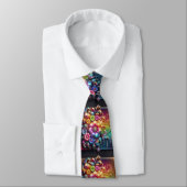 Flamboyant Neck Tie | Rainbow Flowers Faux Glitter ネクタイ (タイ)