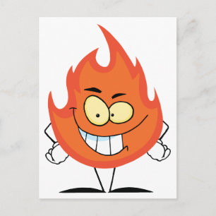 Flame Cartoonキャラクタ ポストカード