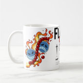 🔥Flame Fist Warrior Mug – Fire Anime Coffee Cup🔥 コーヒーマグカップ (左)