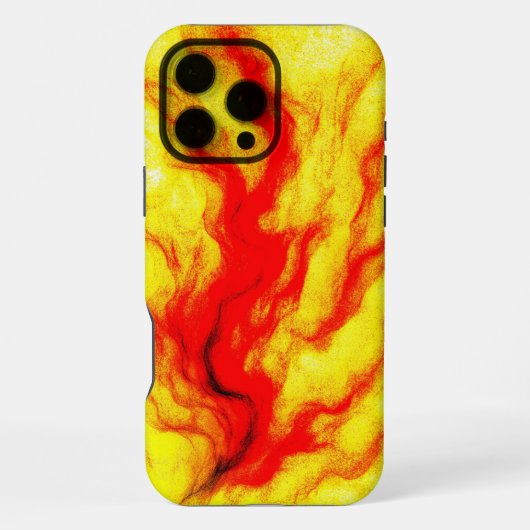 Flame Flow – 抽象的な炎のデザイン iPhoneケース (裏面)