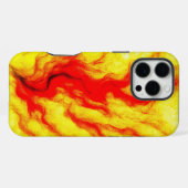Flame Flow – 抽象的な炎のデザイン iPhoneケース (裏面横)