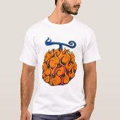 Flame Fruit Graphic Tee  Fiery Tropical Fruit Tシャツ (正面)