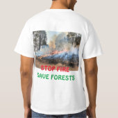Flame Guard:保護の森林大切 Tシャツ (裏面)