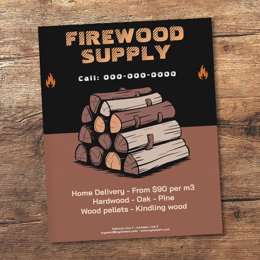 Flame Icon - Firewood Supply チラシ