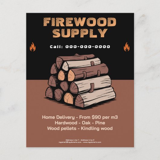 Flame Icon - Firewood Supply チラシ (正面)