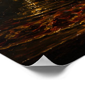 Flame Lily Wall Art – Dramatic Floral Oil Painting ポスター (角)