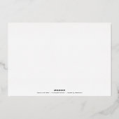 "Flame of the Tides" - A Colourful Portrait        箔招待状 (裏面)