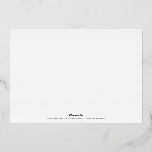 "Flame of the Tides" - A Colourful Portrait        箔招待状 (裏面)