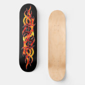 "Flame On" スケートボードデッキ (正面)