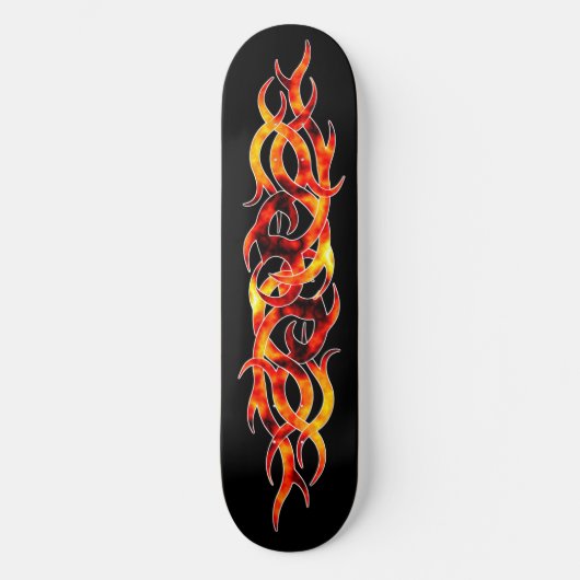 "Flame On" スケートボードデッキ (正面)